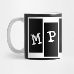 MPJJ White on Black Flag Mug